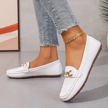 Sapatos Rasos de Bico Redondo