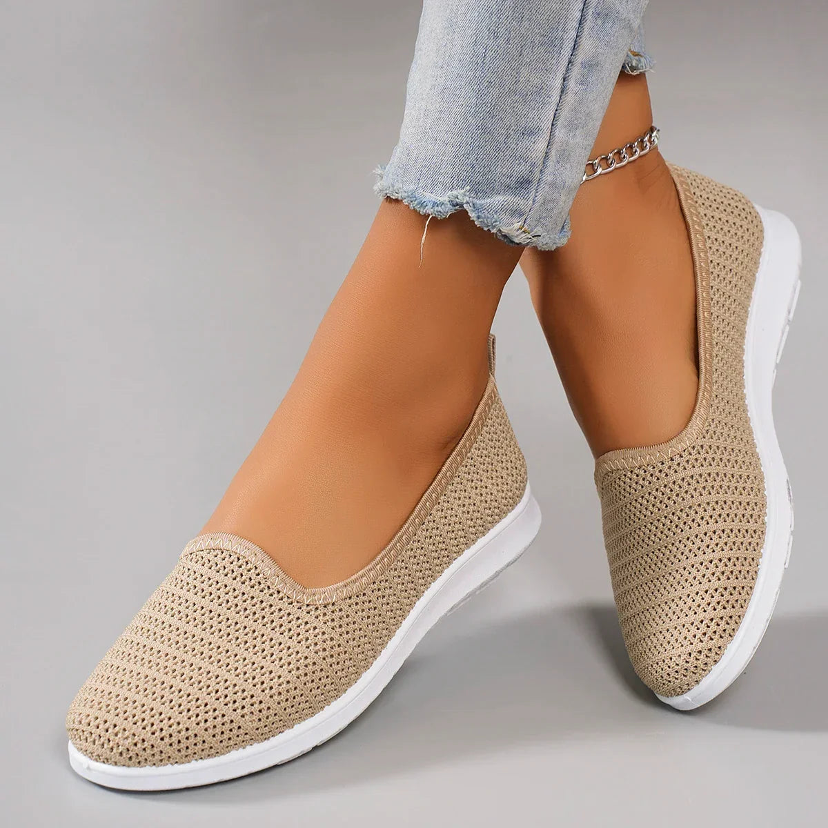 Sapatos baixos de Malha Respirável