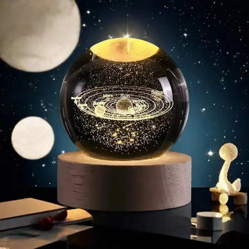 Bola de Cristal do Sistema solar 3D LED