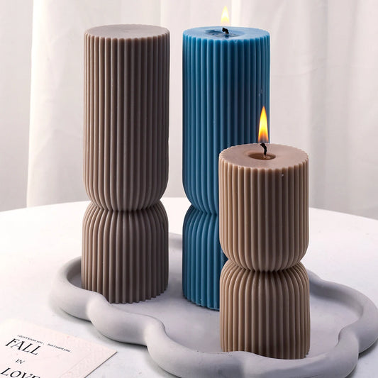 Molde de Silicone para Velas Cilíndricas estilo Nórdico